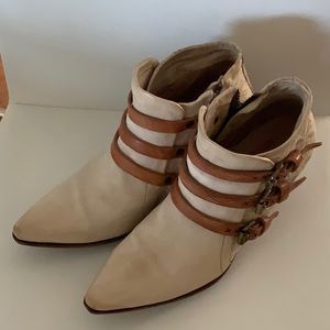 A.S. 98 Sundance genuine leather moto/ western boots pointed ankle boots size 38